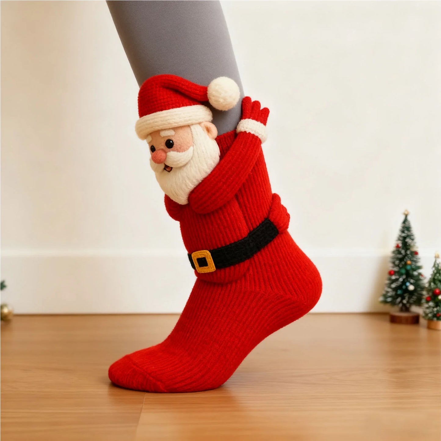3D Santa Socks
