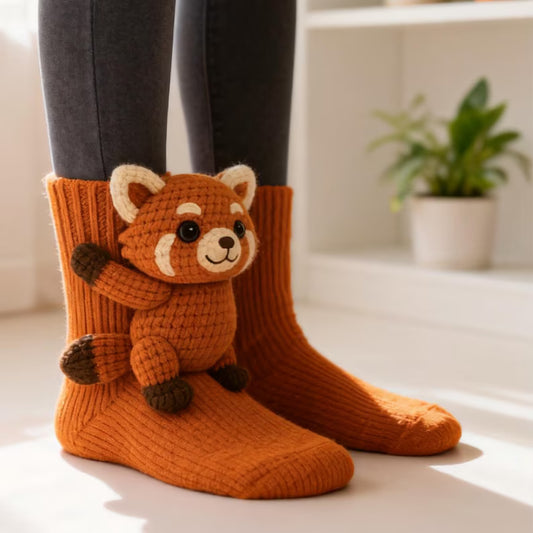 3d red panda socks
