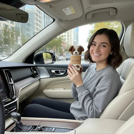 3D cavalier dog socks