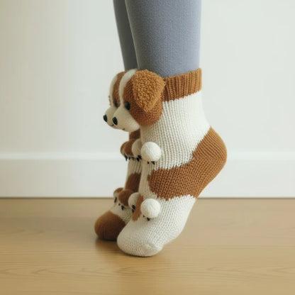 3D cavalier dog socks
