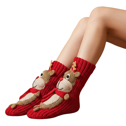 3D chrismas deer socks