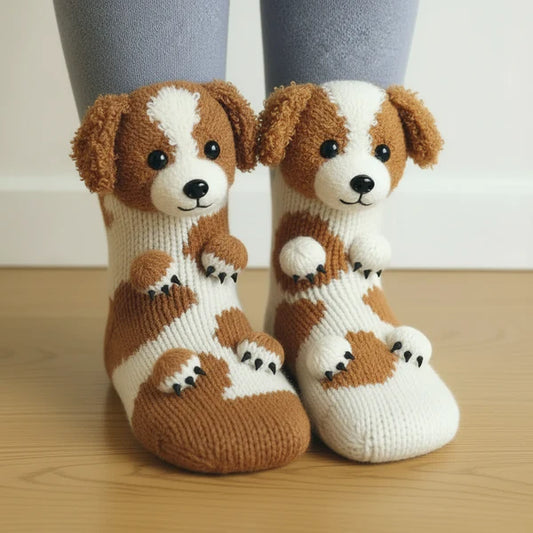 3D cavalier dog socks