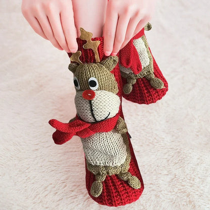 3D chrismas deer socks