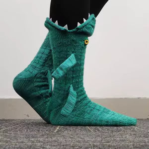3D crocodile socks