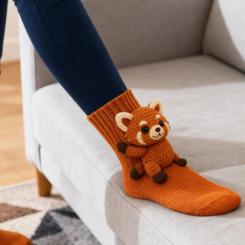 3d red panda socks