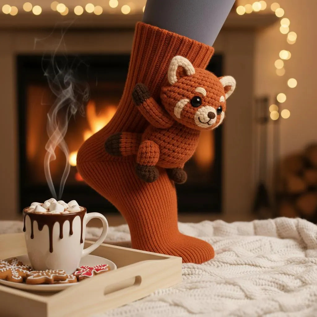 3d red panda socks