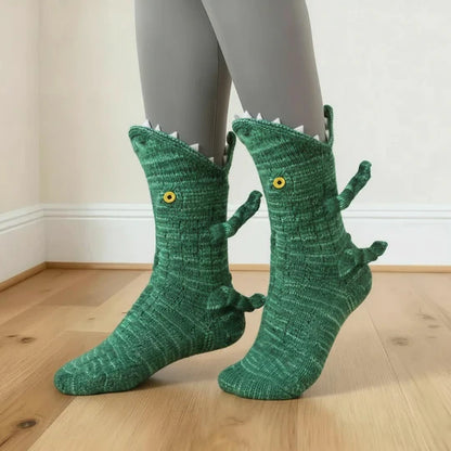 3D crocodile socks