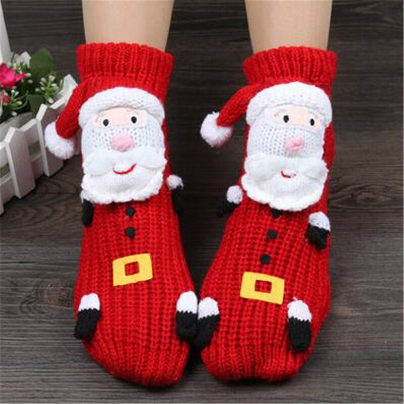 3d santa socks for kids