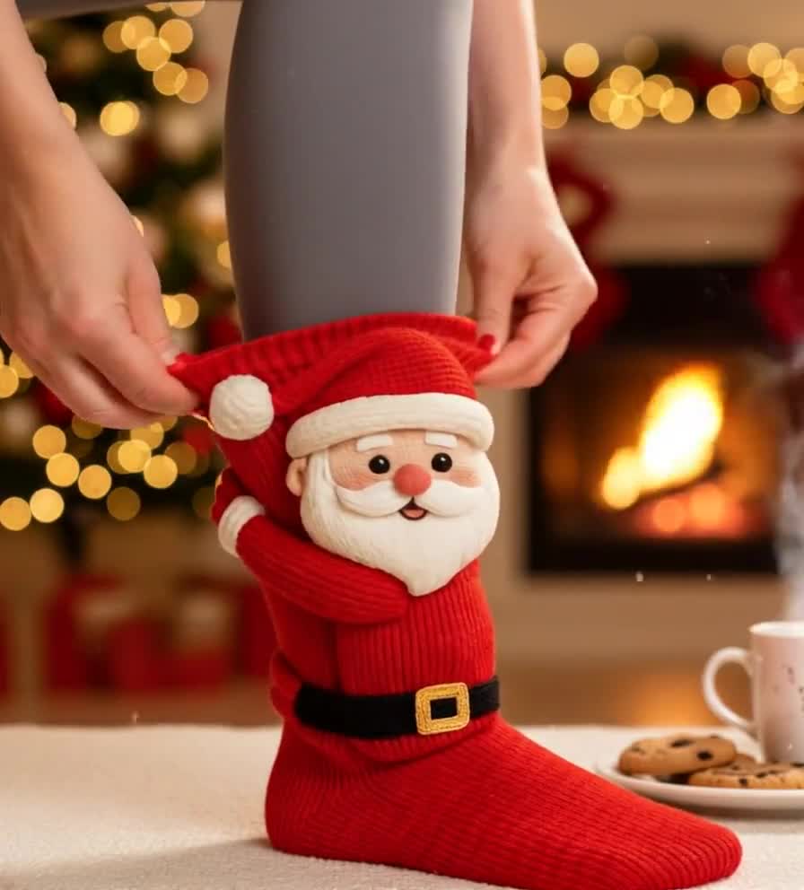3D Santa Socks